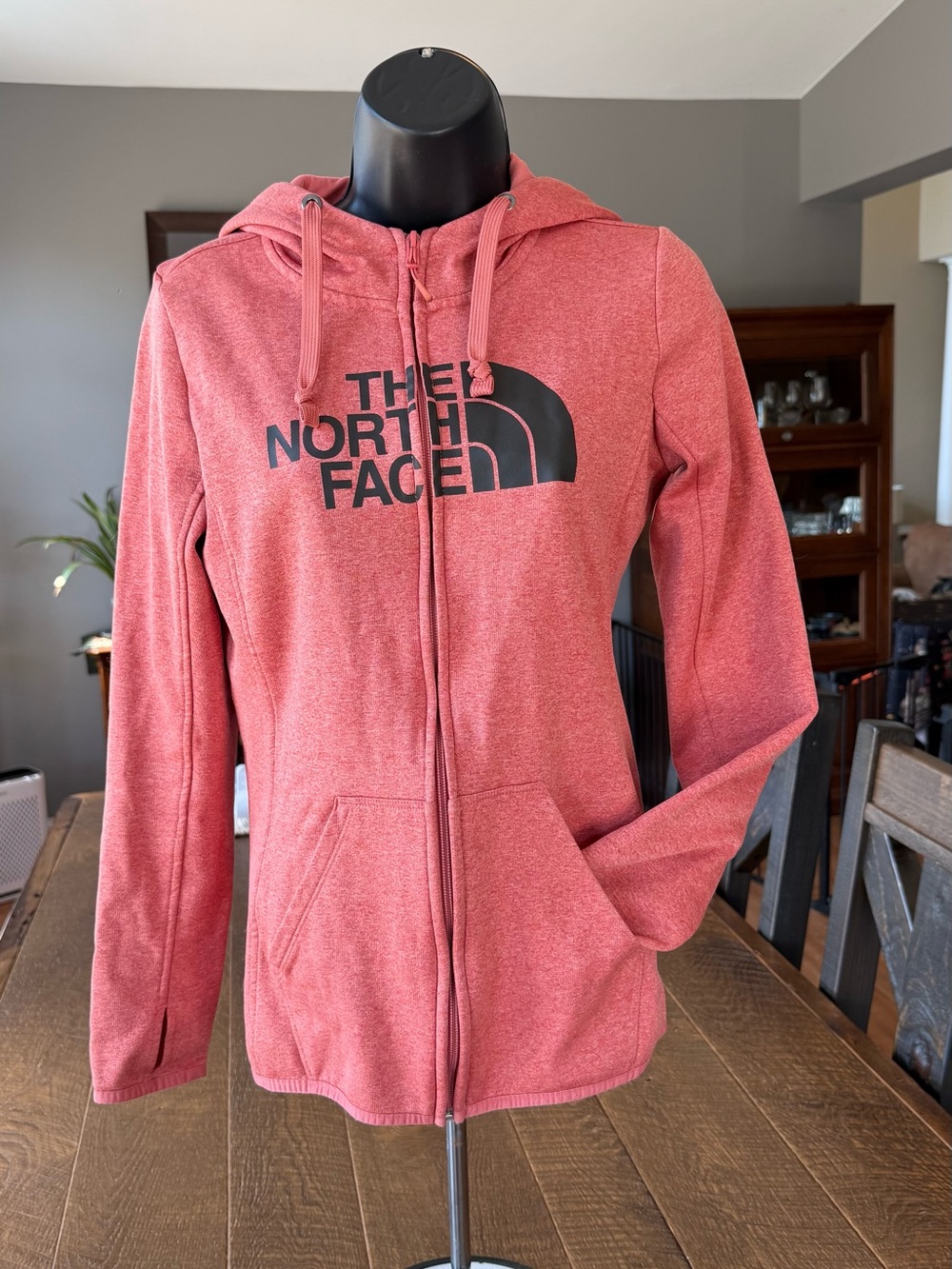 The North Face Women's Red Full‑Zip Hooded Jacket
